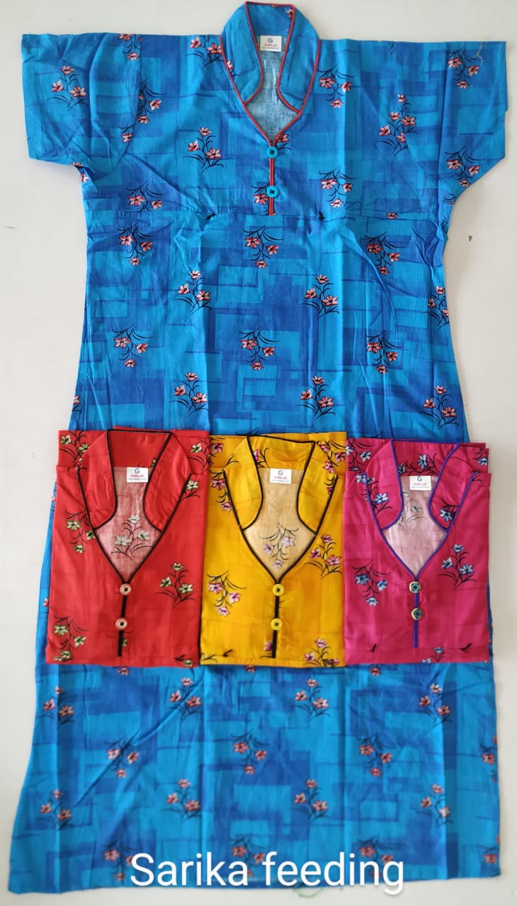 Cotton Nighty 110  Latest Fancy Designer Printed Nightsuits Collection